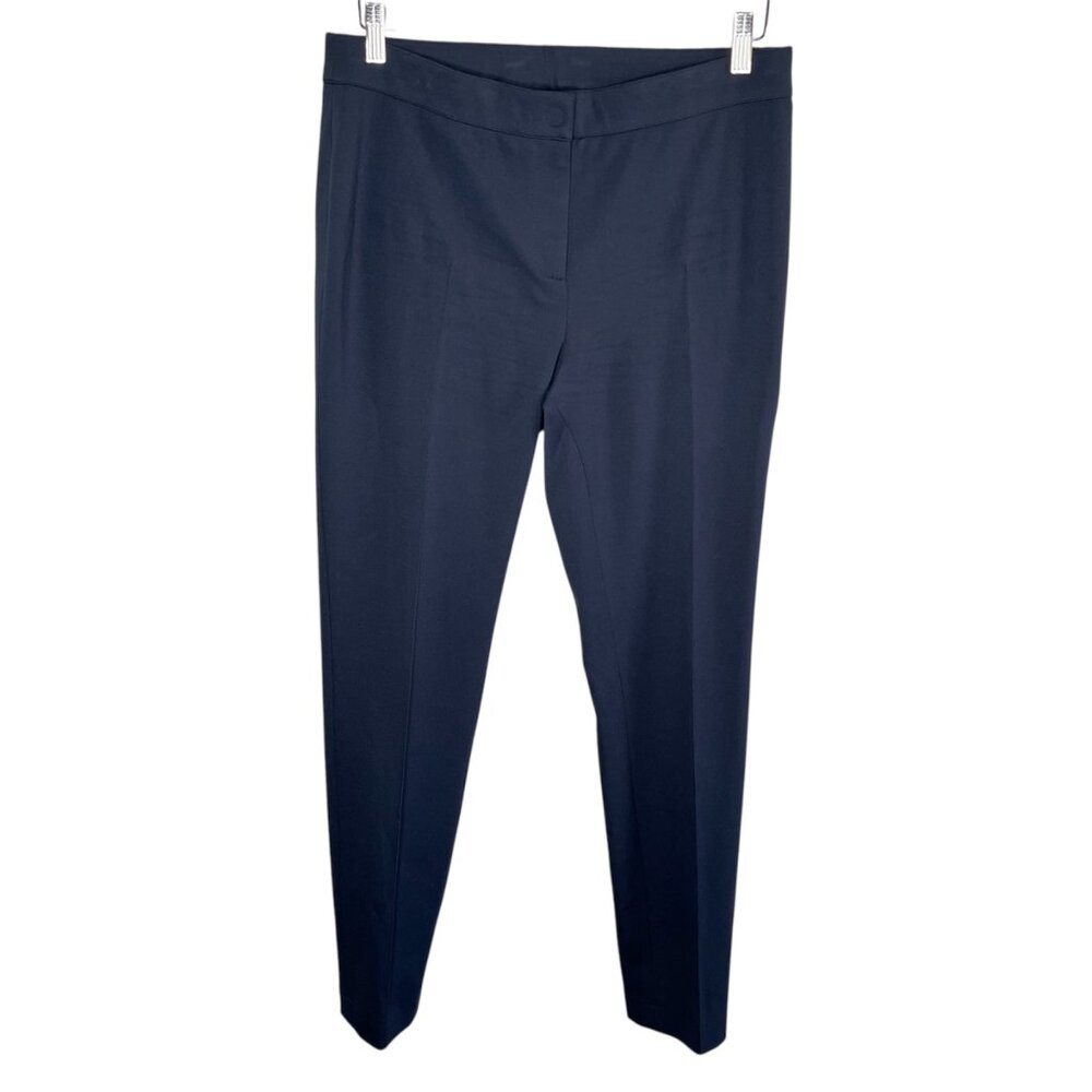 Akris Punto Womens Dark Navy Front Pleat Tailored Trousers Size 10